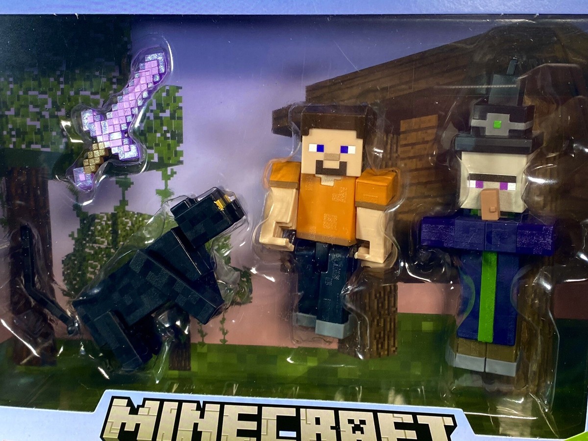 2022 Mattel Minecraft - WITCH'S HUT ADVENTURE PACK w/ Steve, Witch