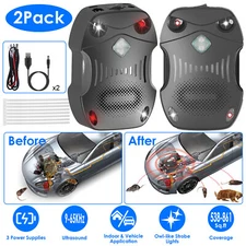 2pcs Car Under Hood Ultrasonic Mice Pest Control Repeller Rat Rodent Repellent