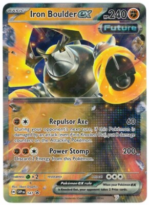 Pokémon TCG Iron Boulder ex SVP147 Scarlet And Violet Black Star Promo Half Art