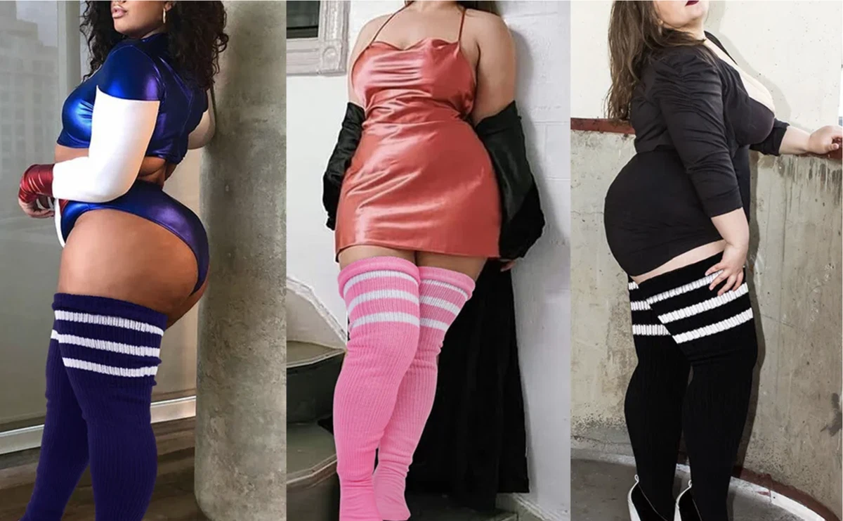 Thigh high socks top for large thighs