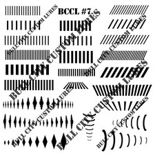 Fishing lure mylar reusable airbrush stencils custom painting scales Stencil 7