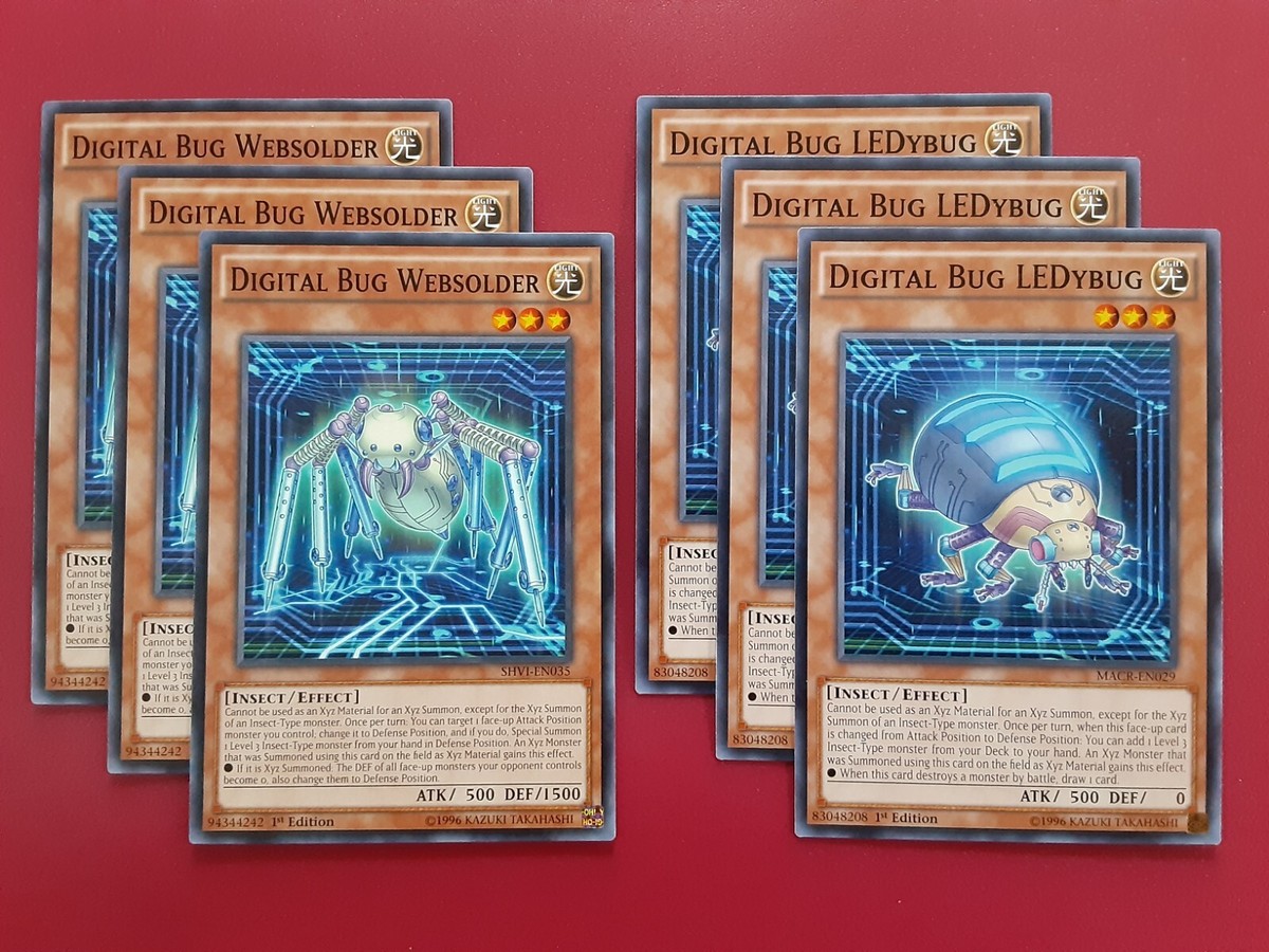 Yugioh Digital Bug Deck 57 Card Insect Cicada King Oily Budget Tournament  Ready