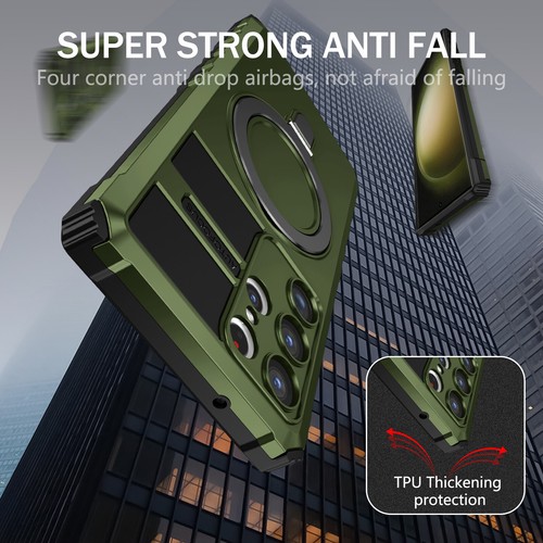 For Samsung Galaxy S24 S23 Ultra S22 S21 Note20 Magnetic MagSafe Case Ring Stand - 第 6/77 張圖片