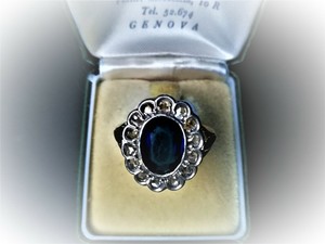 anello zaffiro vintage