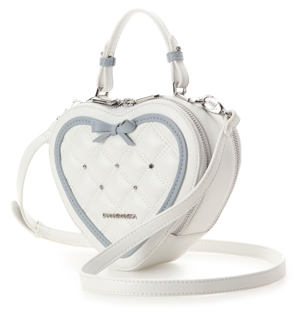 Samantha Vega Disney コラボ ショルダーバッグ Disney Frozen Heart Shoulder Bag Samantha Vega White Hand Bag