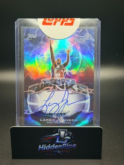 🔥2025 Topps Chrome NBA Larry Johnson Thunder Dunk Auto – New York Knicks🔥