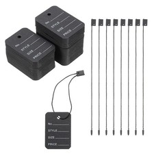 Price Tags, 2 x 1.4 Inches Black Tagging for Clothing Homemade Pricing 200 Set