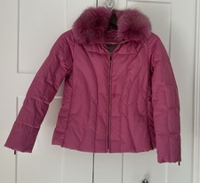 Ladies Neyelle Pink Puffer Ski Jacket With Fu...