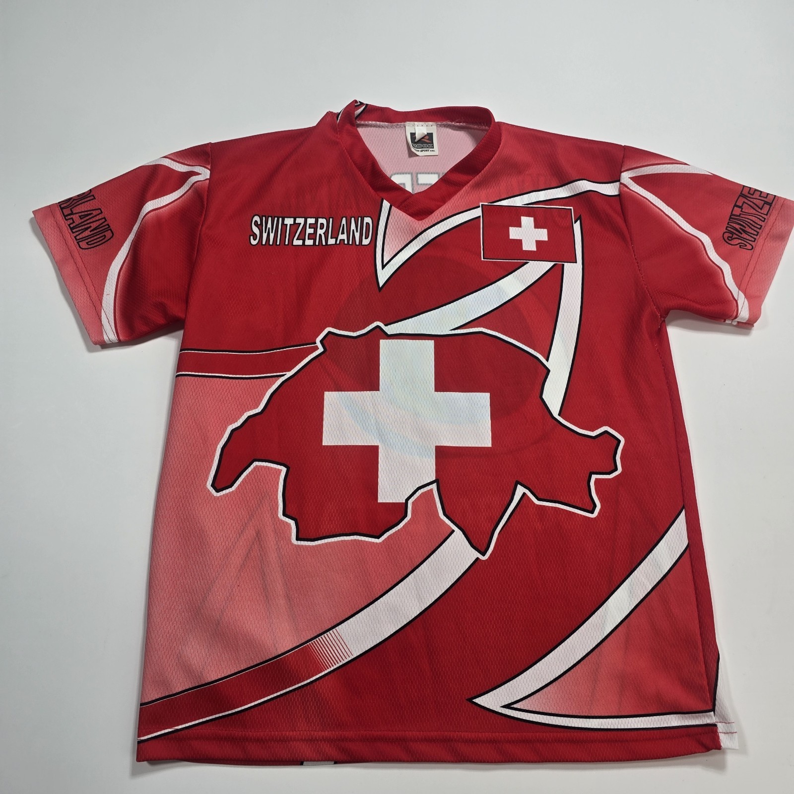 Vintage SWITZERLAND Team Football Jersey Made In Italy Size 10 Small