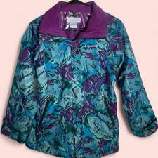 Girls Youth Columbia Jacket Blue Purple Size Medium 10-12 GUC
