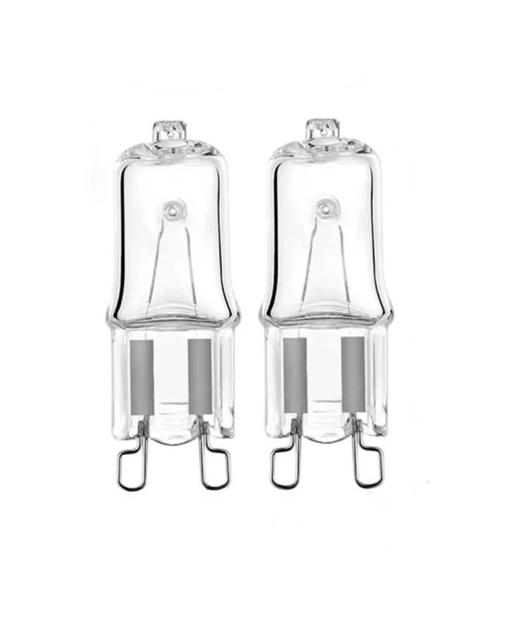 2 x G9 Halogen Lamp Dimmable 25W Soft Warm White, 230V, Bi-Pin, Oven, Microwave