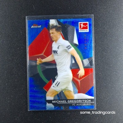 Topps Michael Gregoritsch FC Augsburg - Blue Wave /150 Finest Bundesliga 2020/21