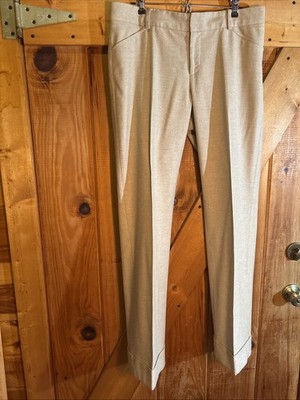 Ralph Lauren Black Label Wool Cashmere Blend Cuffed Trousers Pants Size 10