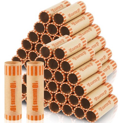 Gersoniel 540 Pcs Coin Wrappers Preformed Quarter Rolls Wrappers Bulk