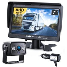 Upgrade Backup Camera Monitor Kit 7" HD 1080P Monitor IP69 Waterproof 1 Camera