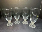 Set Of 4  Anchor Hocking Berwick Boopie Clear Glass Iced Tea Goblet 7in Vintage