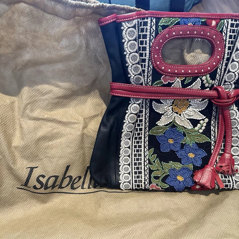Isabella Fiore кожи и вышитый бисером Дамская сумка в отличном состоянии - Изображение 4 из 4