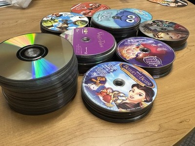 Assorted Children's Animated DVD Lot 50 disc Disney No Cases *read description*