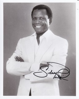 SIDNEY POITIER Oscar winning actor. An excellent 8x10" b/w signed photo