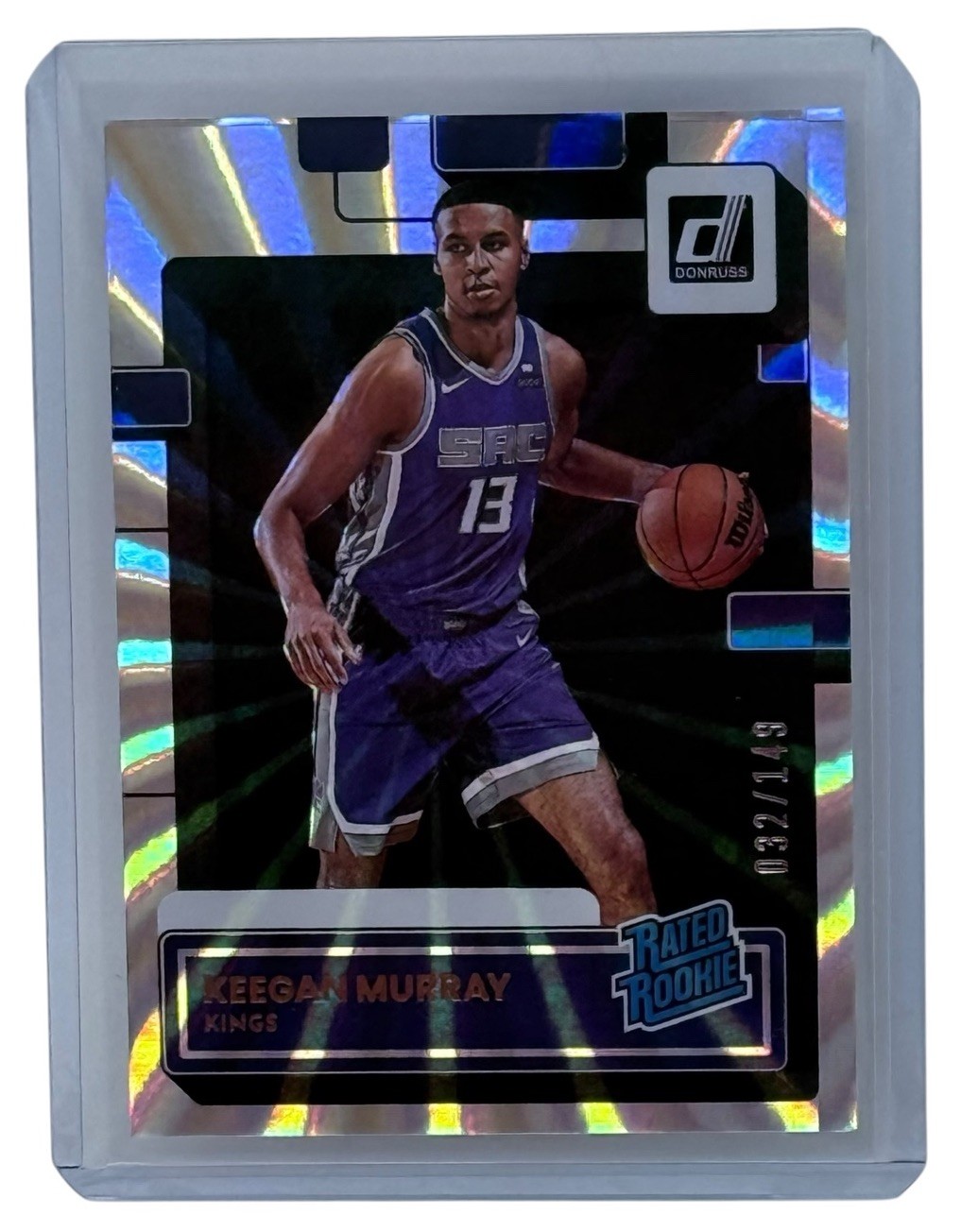 Keegan Murray 2022-23 Panini Donruss Rated Rookie Holo Laser /149 Kings RC #204