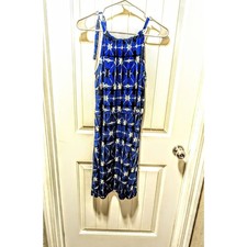 Banana Republic Blue Black And White Dress Size Small. Sleeveless, Halter