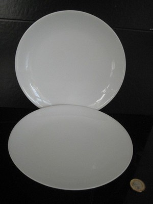 2 x Ikea Fargrik 15199 weiß Beilagen Teeteller Coup Form wie 365 Schweden