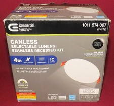 Commercial Electric 4 in LED Lumen Select Ultraslim Canless Recessed Light 92331