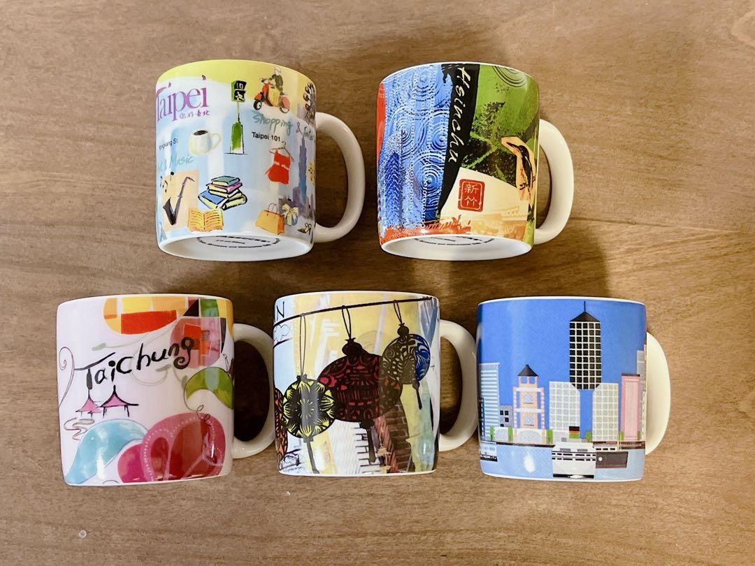 TAIPEI TAIWAN Starbucks mini Mug Cup DEMI ORNAMENT set of 5 NEW | eBay