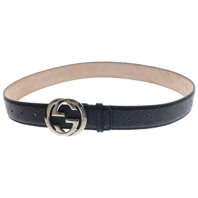 Gucci Size 90/36 Interlocking G Buckle Wide Belt Black Gucci Size 90/36 Interlocking G Buckle Wide Belt Black
