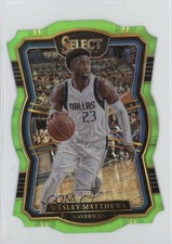 2017-18 Select Premier Level Neon Green Die-Cut Prizm 54/65 Wesley Matthews 8cl