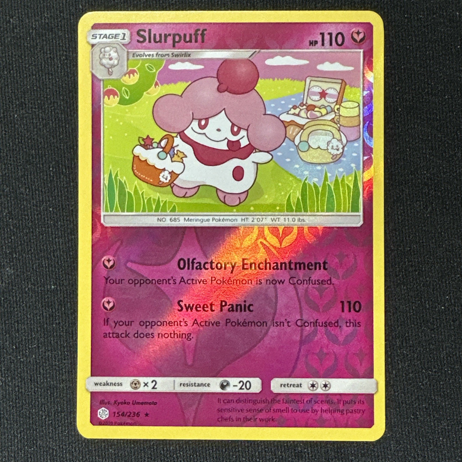 Pokemon Card - S&M: Cosmic Eclipse 154/236 - SLURPUFF (reverse holo) - NM