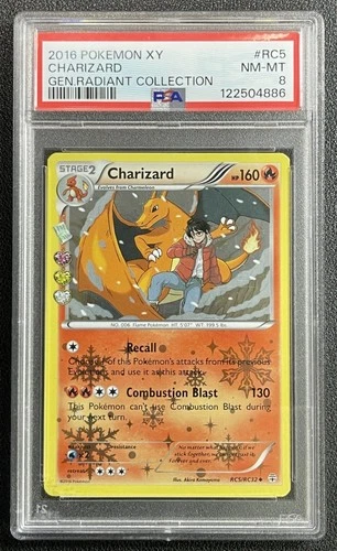 CHARIZARD PSA 8 2016 POKEMON GENERATIONS XY #RC5/RC32 RADIANT COLL 4886