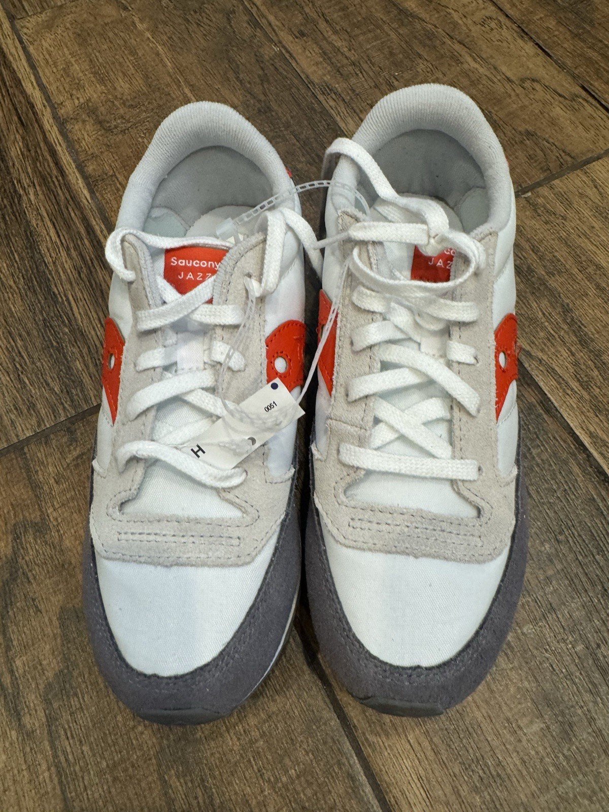 Saucony Jazz Original Sneakers White Red Grey Kids Sz 3 Unisex Boys Girls thumbnail 2