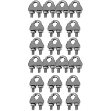 Set of 2 Steel Cable Clips Clamps U Type Fastening for Wire Rope