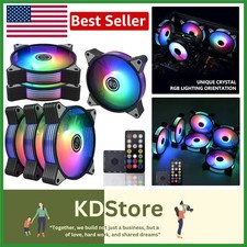 6 Pack 120mm ARGB RGB LED Case Fans with Controller Kit, Side LED Lights, Qui...