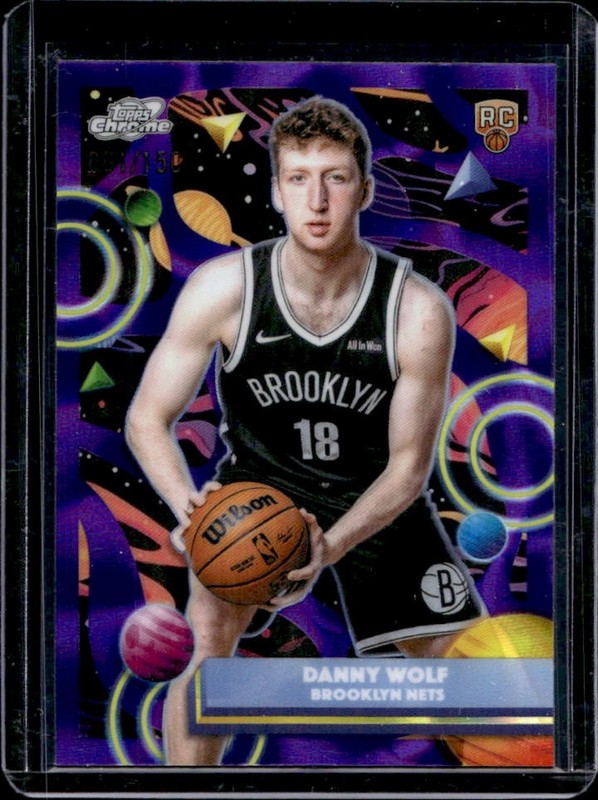 2025-26 Topps Cosmic Chrome Danny Wolf RC Purple Nebula Refractor #/150 Nets