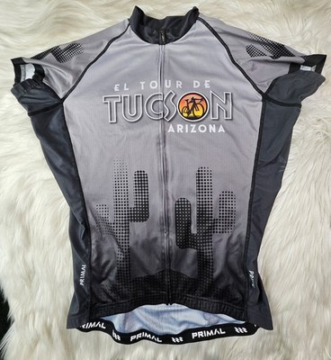 Primal Womens Race Cut Multicolor El Tour De Tucson Cycling Jersey (L)