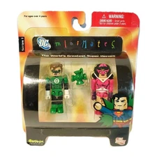 2006 DC Minimates Art Asylum Series 1 Green Lantern + Star Sapphire BOX DAMAGE 