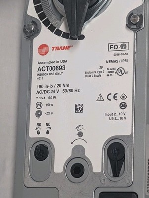 Trane ACT00693 Belimo B231 Actuated Ball Valve 1-1/4'' 24V Spring Return Cv=25