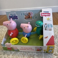 Pull Along Peppa George Dinosaur Grow With Peppa Pig Tomy Toomies Toy NEW