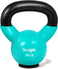 Yes4All Kettlebells Rubber Base, Kettlebell Set for Women, B. 10LB - Mint 