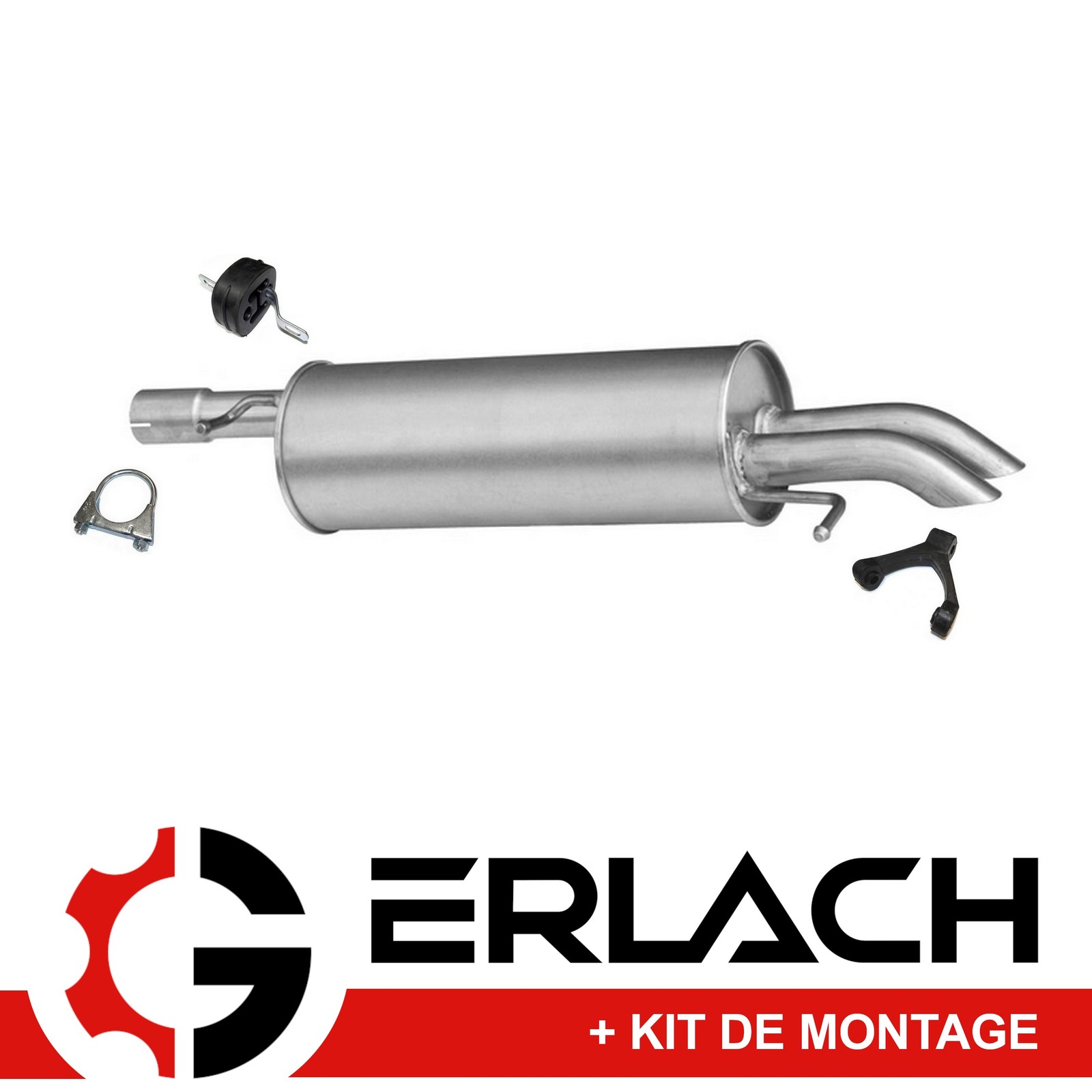 Silencieux arriere pour Skoda Superb 1.8 20V de 2001 a 2008 echappement en acier alumine reference 5961