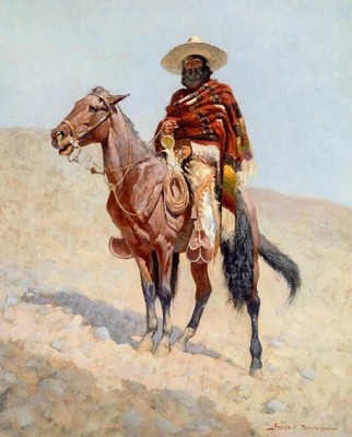 1890 A Mexican Vaquero by Frederic Remington vintage ART print antique painting