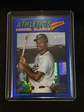 🔥Denzel Clarke 2026 Topps Heritage Chrome #324 Blue Border 045/150 RC Athletics