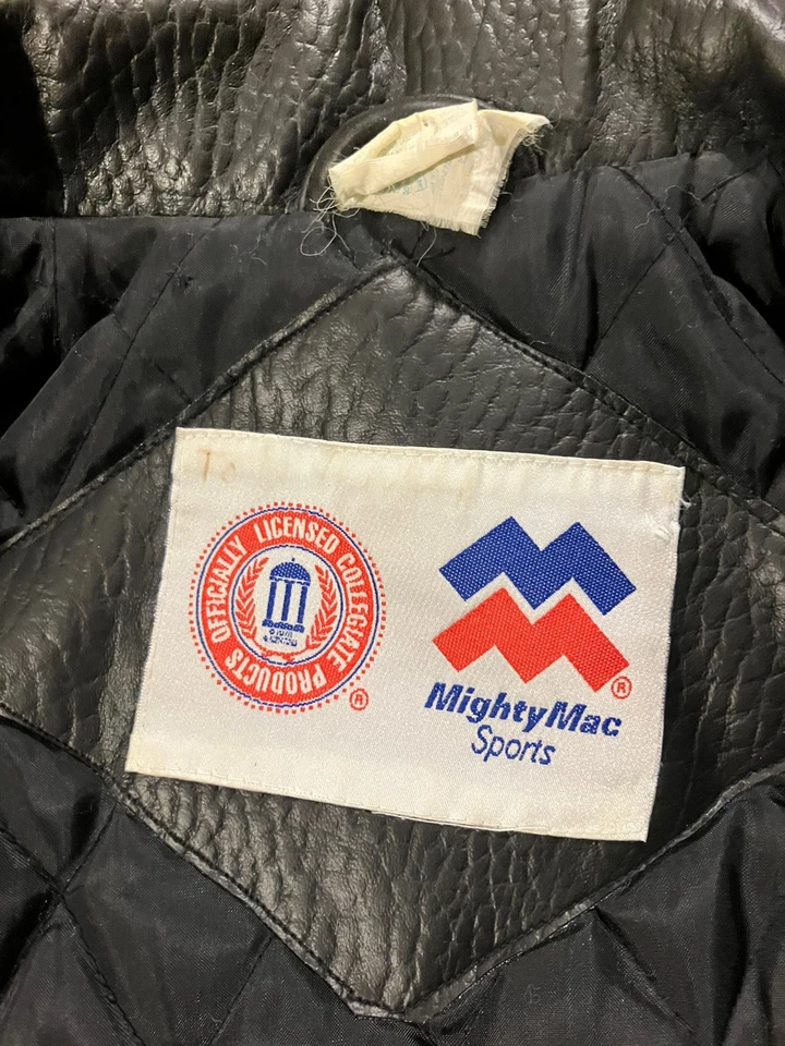 VTG Kids Black Leather Coat University Of Kentucky Wildcats Mighty Mac Size 4 - Image 4 of 4