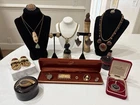 Antique Victorian Vintage Gold Filled Sterling Jewelry Some Costume Large Lot