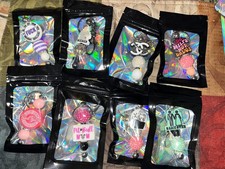 1-mystery Acrylic beaded Keychain Multi-Color Detachable Keyring accessories