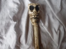 Skull Hiking Stick Halloween 49 Inches Long Pre Owned