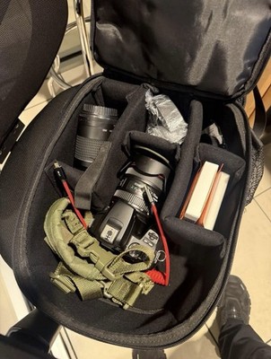 Canon EOS 250D DSLR Camera with 50mm, 70-300mm, and 24-70mm lens.