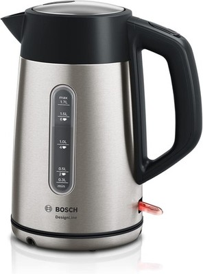 Bosch DesignLine Akku-Wasserkocher 1,7L Edelstahl 3000W schnellkochend